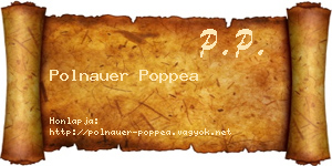 Polnauer Poppea névjegykártya